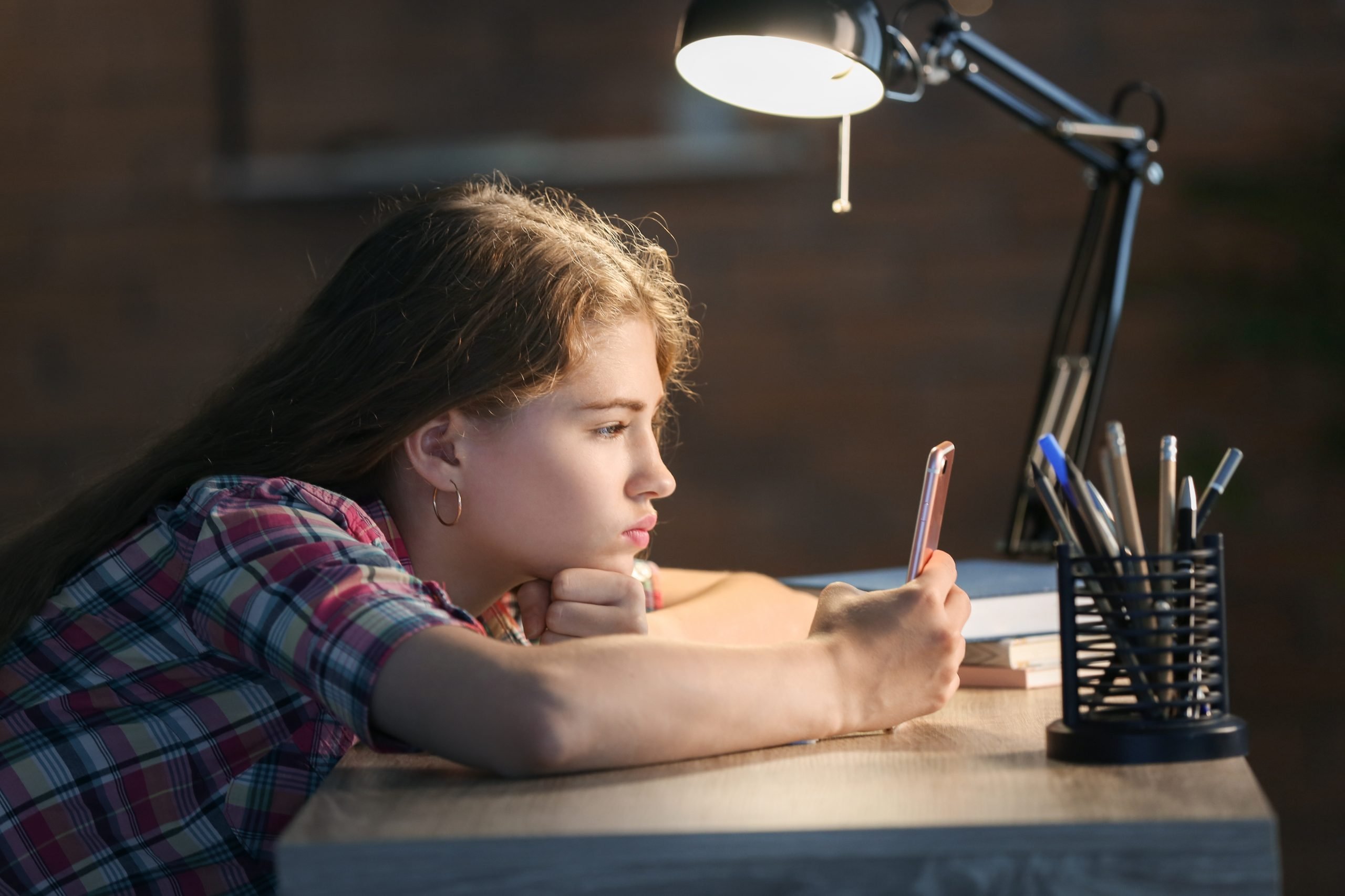 Young woman on phone